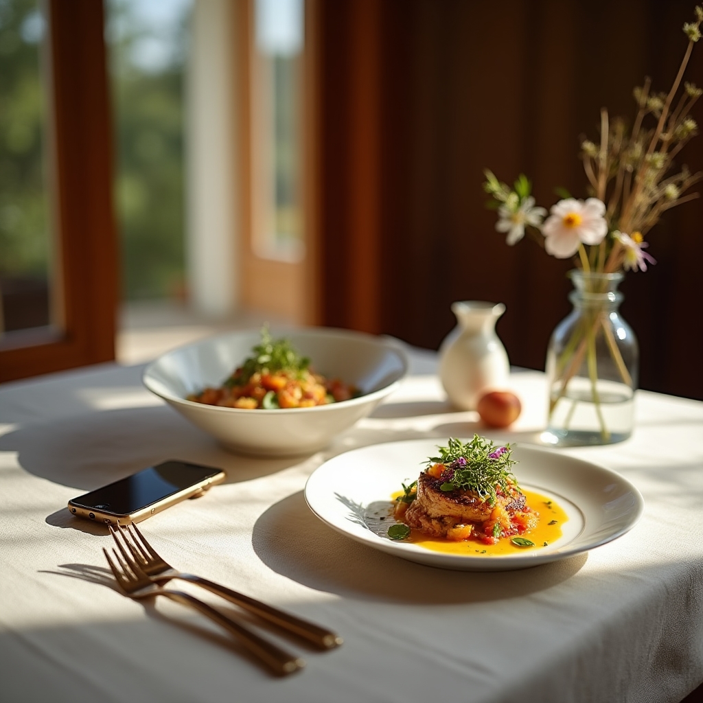 Aranjare farfurie pentru fotografiere culinară profesională